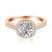 Princess Square Simulation Diamond Ring Women 925 Sterling Silver Zircon Wedding Ring - Dio Kollections
