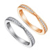 S925 Silver Women's Sterling Row Ring Same Row Diamond Zircon Women's Silver Ring Z+2 1/2 - Dio Kollections