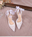 Elegant White Lace High Heel Sandals for Weddings and Special Occasions - Dio Kollections