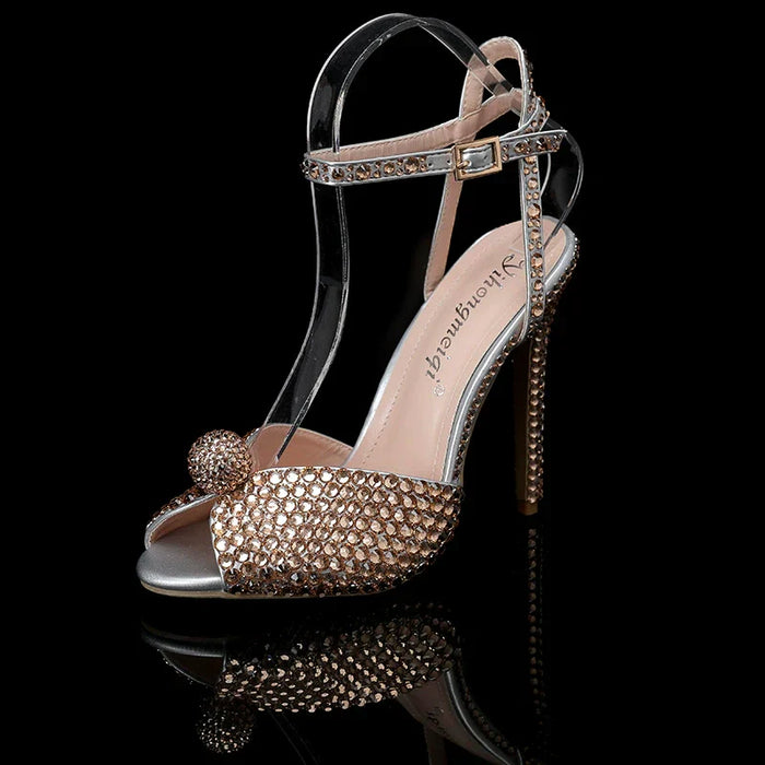 Dio Limited Edition Rhinestone Buckle Strap Wedding Shoe - Dio Kollections