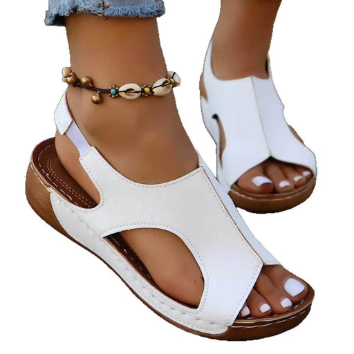 Dio Hollow Out Toe Round Toe Beach Roman Sandals - Dio Kollections