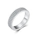 S925 Silver Women's Sterling Row Ring Same Row Diamond Zircon Women's Silver Ring Z+2 1/2 - Dio Kollections