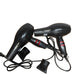 Two black hair dryers with visible branding on a white background