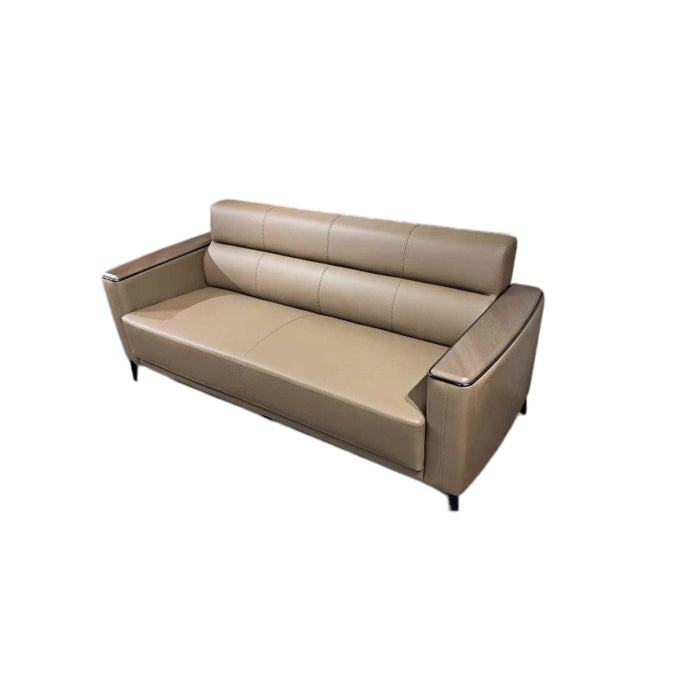 Genuine Leather Three-Seater Set Modern Business Office Reception Sofa