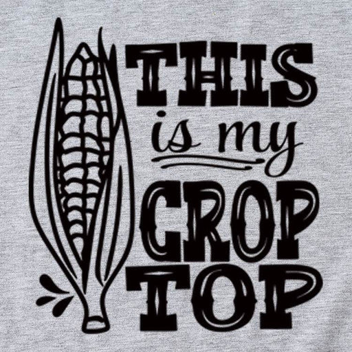 Dio Summer THIS IS MY CROP TOP Printed Short Sleeve Round Neck T-shirt - Dio Kollections