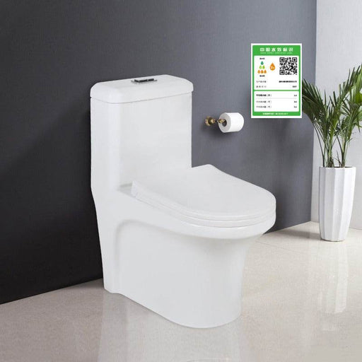 Simple Ceramic Toilet Super Swirl One-piece Floor Silent Flush Toilet - Dio Kollections