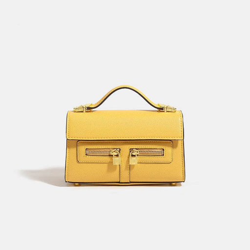 Dio Retro Double Pull Lock One Shoulder Crossbody Small Square Bag - Dio Kollections