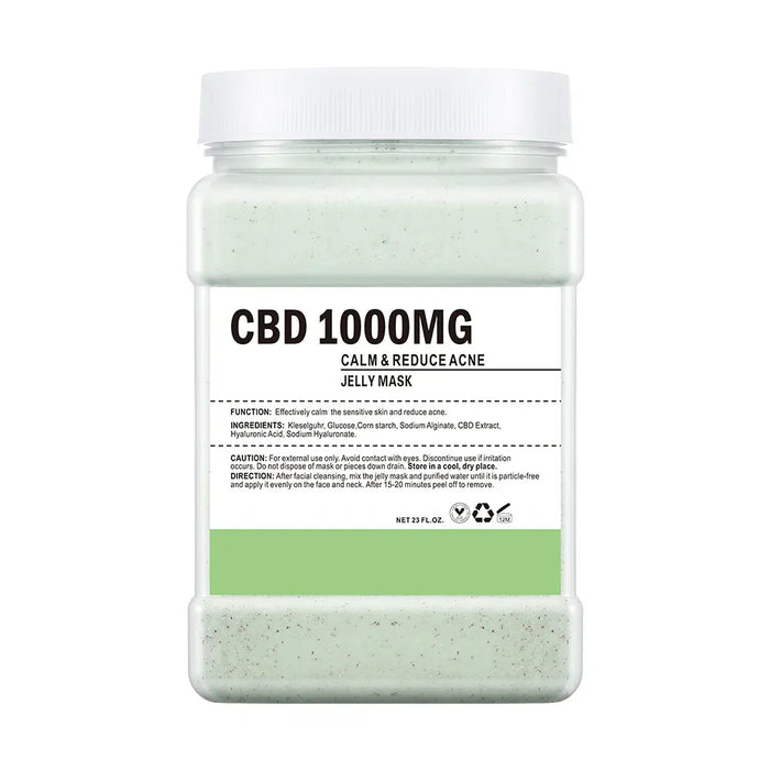 CBD 1000MG jelly mask container on a white background