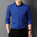 Men's Business Shirt Long Sleeve Non-Iron Four Sided Stretch Drill Buckle Shirt - Dio Kollections