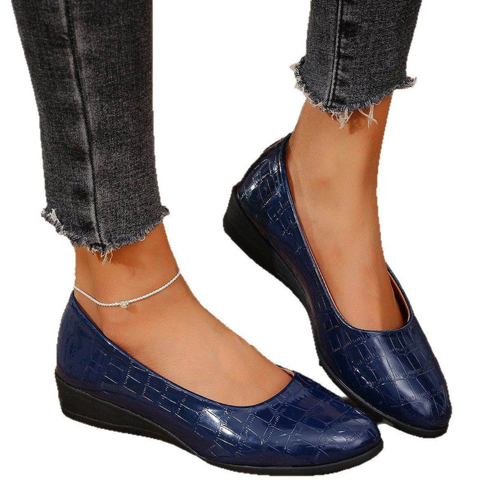 New Flat Single Large Size Women's Lazy Shallow Mouth Soft Sole Beanie Shoes - Dio Kollections