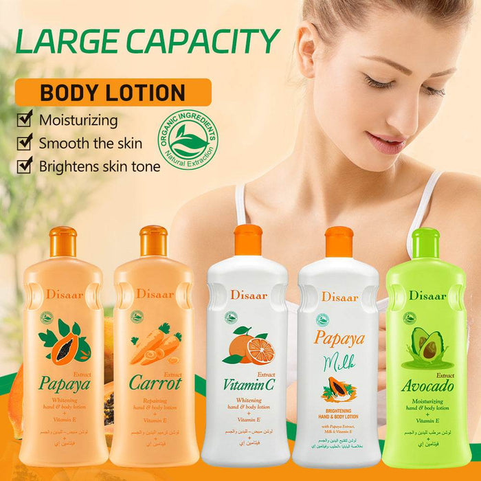 Disaar Papaya Body Milk - 600ml Hydrating & Brightening Lotion - Dio Kollections