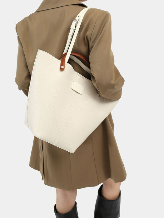 Vintage Lychee Pattern Vegetable Basket Handbag Versatile Shoulder Tote Bag