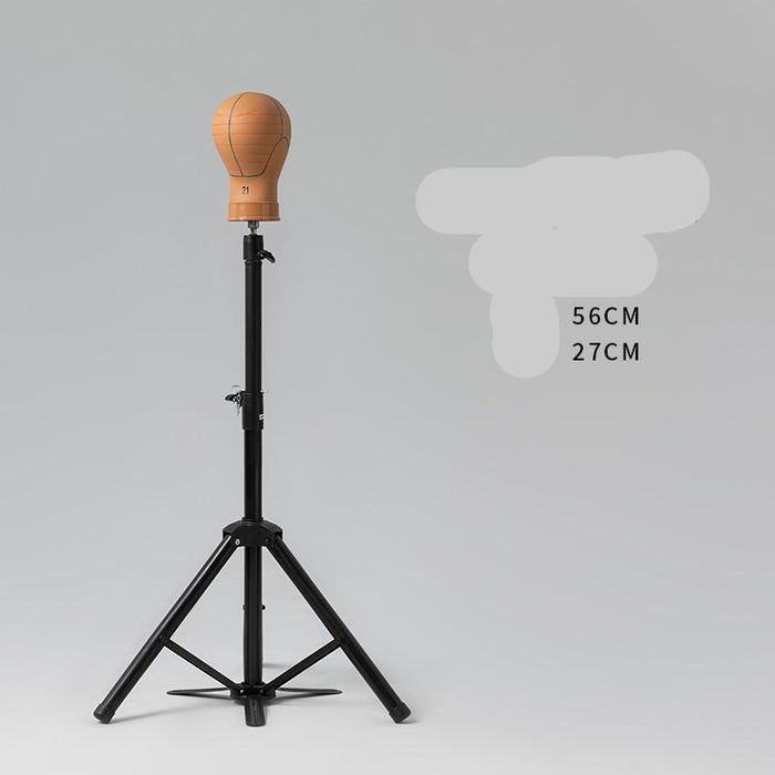Basketball head model on a stand with dimensions displayed
