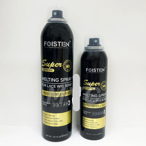 Two Foisten Super Supreme Melting Spray cans on a white background