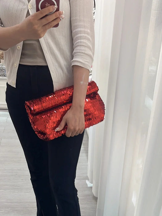 Ultra-Shiny Sequin Clutch Bags French Beaded Evening Handbags
