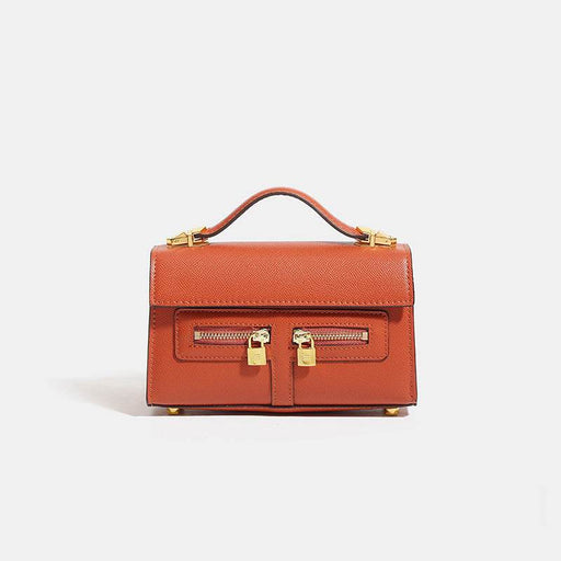 Dio Retro Double Pull Lock One Shoulder Crossbody Small Square Bag - Dio Kollections