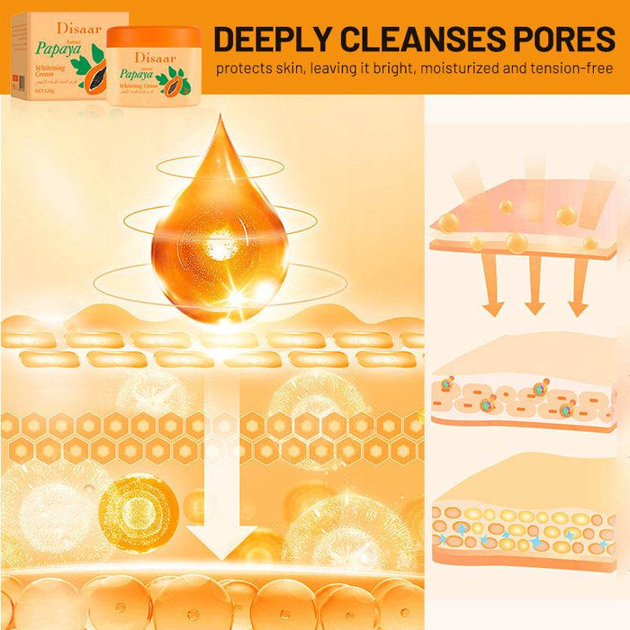 Disaar Papaya Cream 120g - Universal Skin Moisturizing & Brightening Cream - Dio Kollections