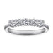 S925 Silver Women's Sterling Row Ring Same Row Diamond Zircon Women's Silver Ring Z+2 1/2 - Dio Kollections