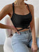 Dio Summer Criss Cross Sleeveless Backless Rib Knit Camisole Club Party Streetwear Top. - Dio Kollections