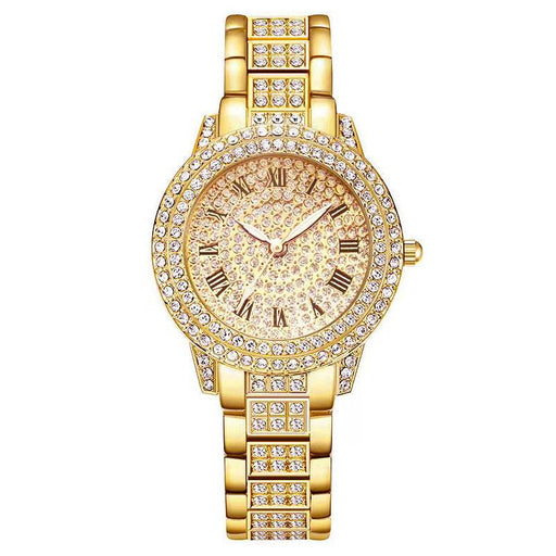 Full Diamond Roman Pattern Women's Watch Bracelet Cornucopia Women's Style - Dio Kollections