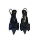 Chic Black Stiletto Heels with Bow Decoration for Women - Dio Kollections