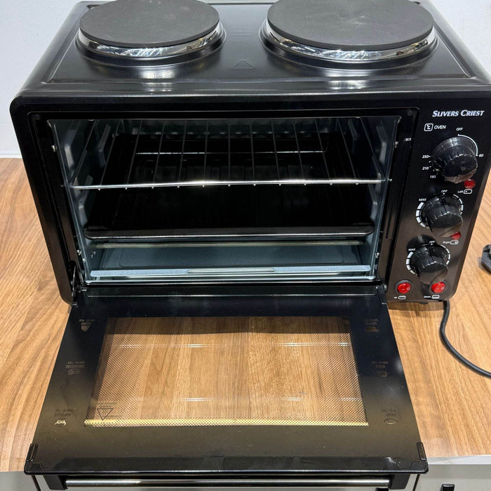 Stainless Steel Double Electric Oven, 38L Capacity with Touch Controls - Dio Kollections