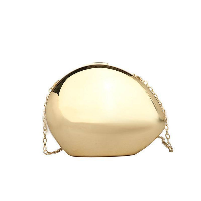 Trendy Oval Acrylic Box Bag with Chain Strap - Dio Kollections