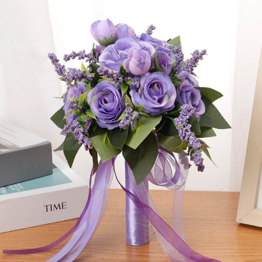 Dio Forest Style Silk Rose Bouquet for Outdoor Wedding Photography - Dio Kollections