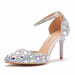 Dio Plush Rhinestone Pointed Toe High Heel Wedding Shoes - Dio Kollections