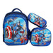 Captain America-themed backpack and pencil case set on a white background