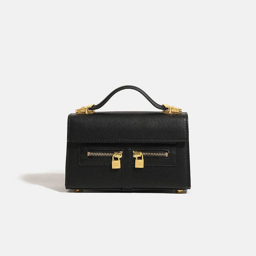 Dio Retro Double Pull Lock One Shoulder Crossbody Small Square Bag - Dio Kollections