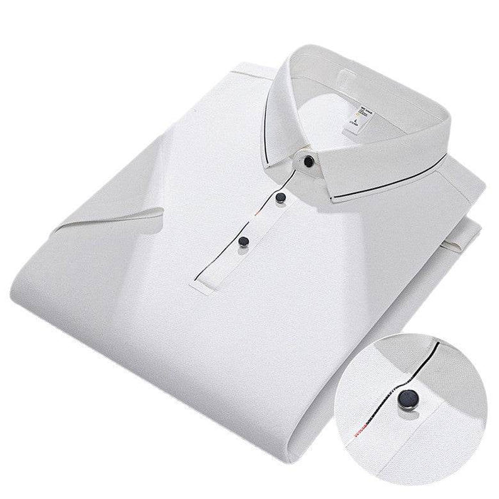Cotton Short-sleeved Polo Shirt Men's Business Casual Lapel Solid Color Shirt - Dio Kollections
