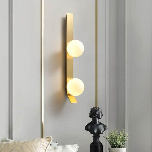 Full Copper Wall Light Simple Living Room Background Wall Glass Ball Aisle Lamps - Dio Kollections
