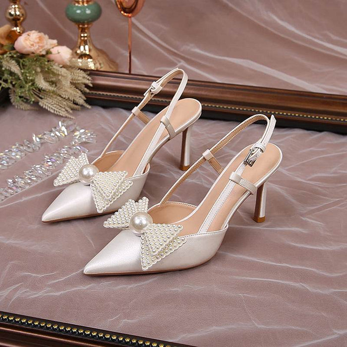 Chic Pointed Toe Hollow Sandals with Detachable Buttons for Women - Dio Kollections