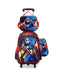 Captain America-themed school bag set with lunch box on a white background