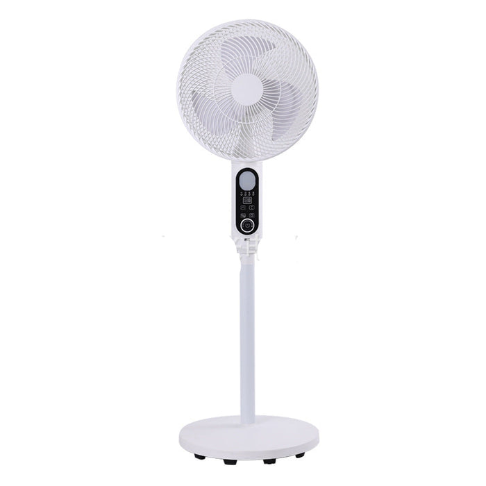 White standing fan on a white background