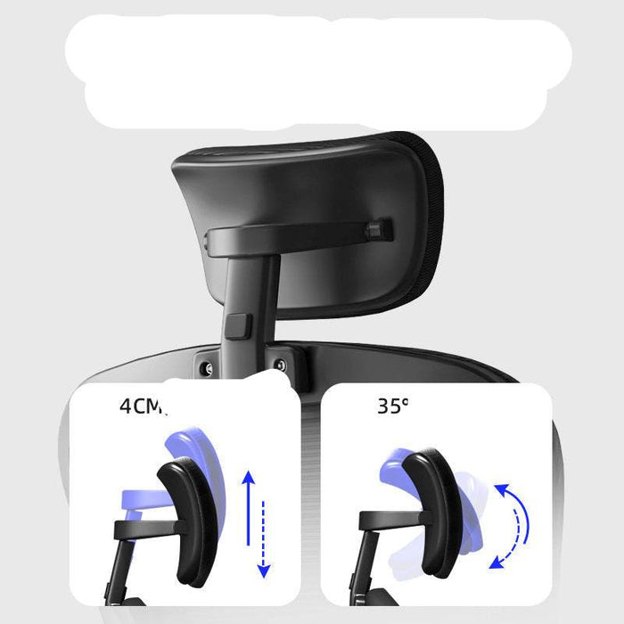 Black headrest with adjustable features on a white background