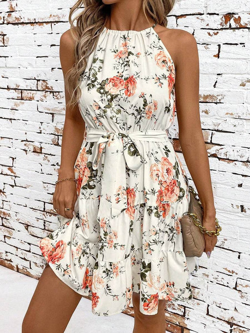 Dio Women's Lace-Up Floral Midi Skirt For Spring Summer - Dio Kollections