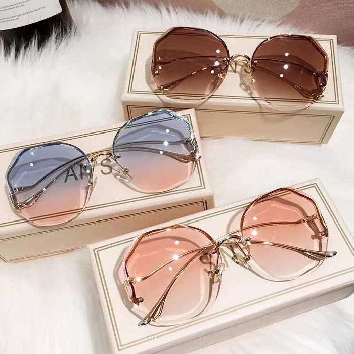 Dio Gradient Designer Vintage Pilot Retro Shades Cutting Lens Sunglasses - Dio Kollections