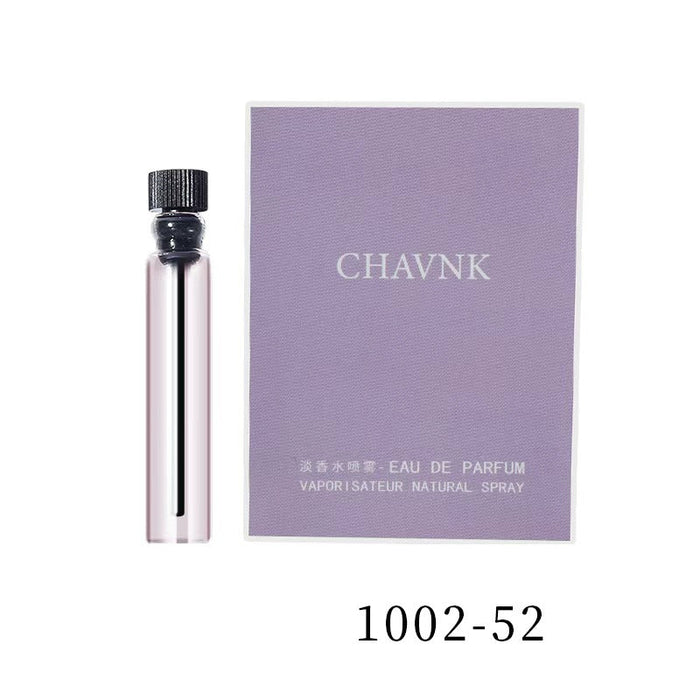 Perfume bottle and packaging with 'CHAVNK' branding on a white background