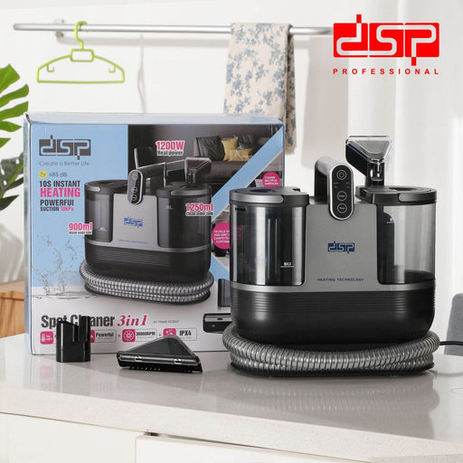 DSP professional hair dryer with packaging on a white surface