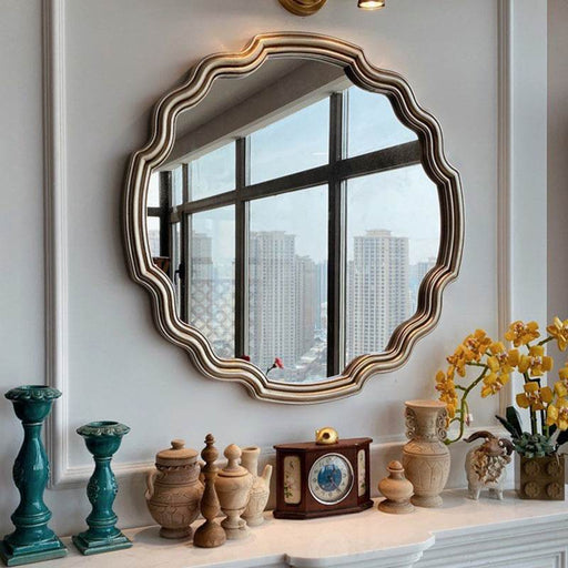 Led Retro Decorative Mirror Shape Dressing Wall Hanging Mirror - Dio Kollections