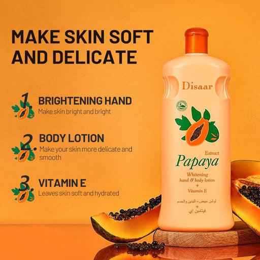 Disaar Papaya Body Milk - 300ml Hydrating & Brightening Lotion - Dio Kollections