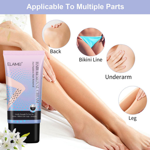 ELAIMEI Hair Removal Cream Gently Non-irritating Private Parts Thighs Legs Armpits - Dio Kollections
