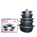 10-Piece Western-Style Non-Stick Marble Cookware Set - Dio Kollections