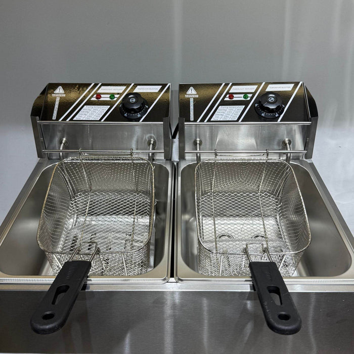 Multifunctional Double Cylinder Stainless Steel Electric Fryer - 25L Capacity - Dio Kollections