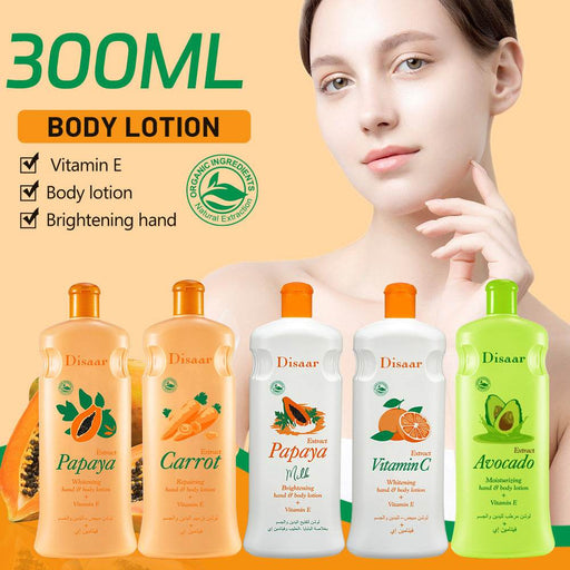 Disaar Papaya Body Milk - 300ml Hydrating & Brightening Lotion - Dio Kollections