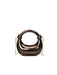 Bronze handbag with chain strap on a white background