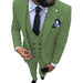 Green patterned suit jacket worn by a person on a white background