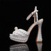 Dio Rhinestone Pearls White Beige Wedding Shoe - Dio Kollections